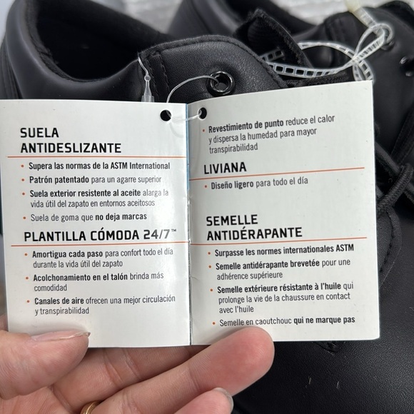 (W4) SafeTstep Comfort Men's Black Oxford Lace Up Work Shoes Anti-Slip 13 Men - Picture 5 of 12